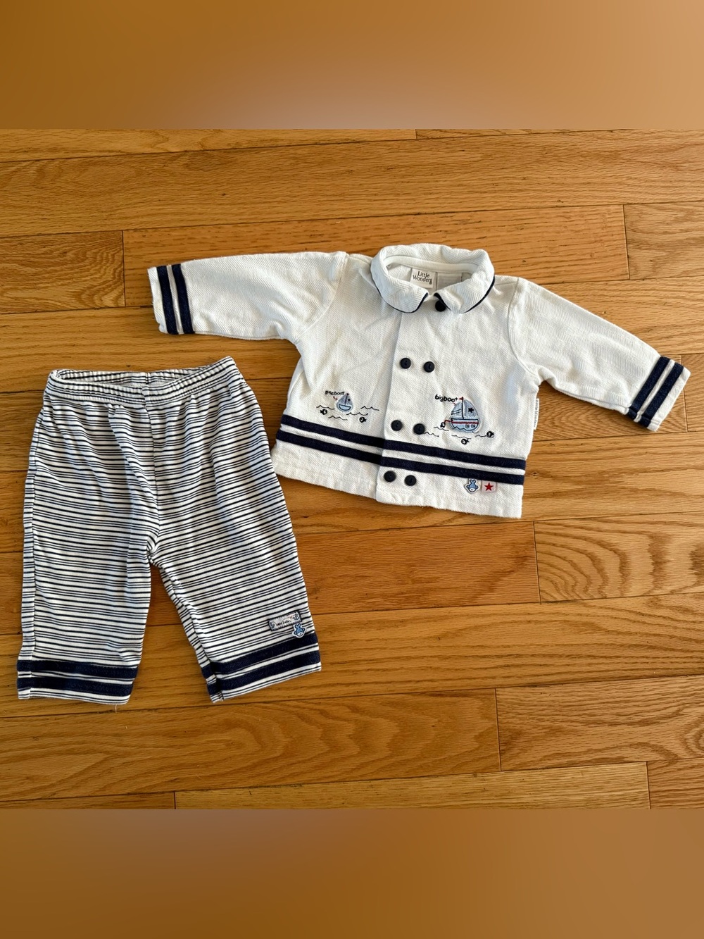 Little Wonders nautical-themed baby outfit  3-6 months little sailor